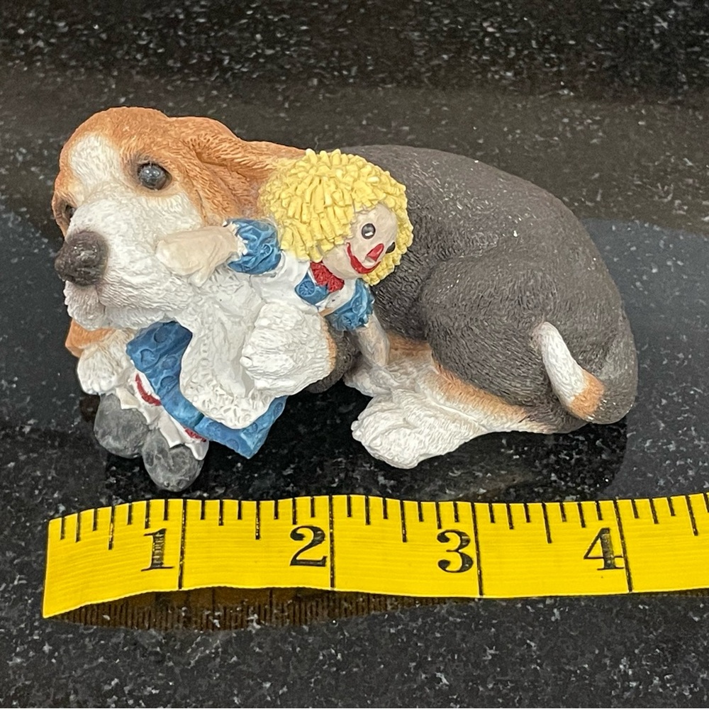 Vintage Stone Critters Ceramic Figurine Basset Hound